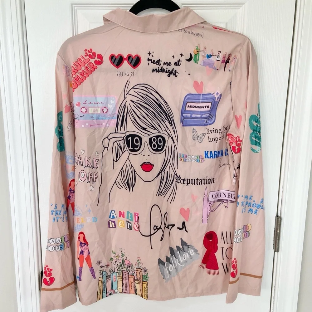 Taylor Swift Eras Pajamas Set Pjs Merch Women's 2 Piece NEW Size Small